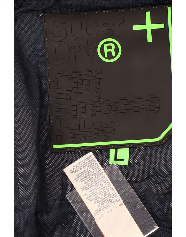 SUPERDRY muška vjetrovka s kapuljačom UK 40 velika siva najlonska jakna