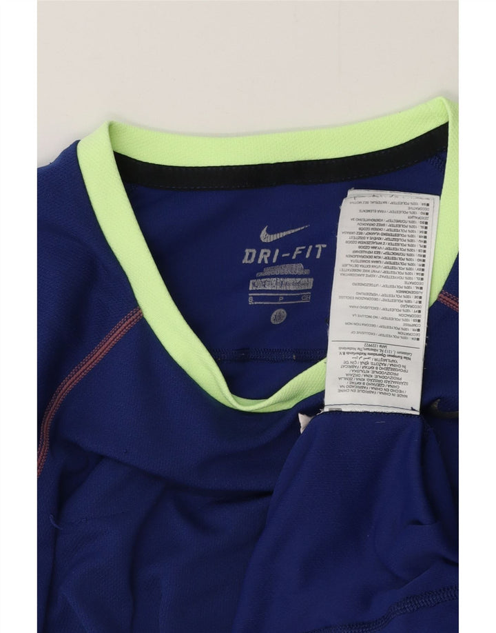 NIKE muška Dri Fit majica kratkih rukava mala plava poliesterska