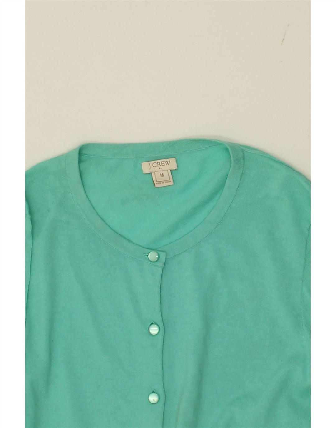 J. CREW Womens Cardigan Sweater UK 12 Medium Turquoise Cotton Vintage J. Crew and Second-Hand J. Crew from Messina Hembry 