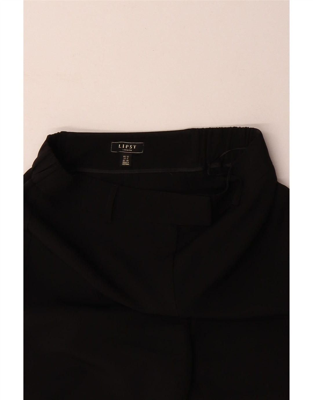 LIPSY Ženske ležerne hlače Bootcut UK 12 srednje W30 L30 crni poliester