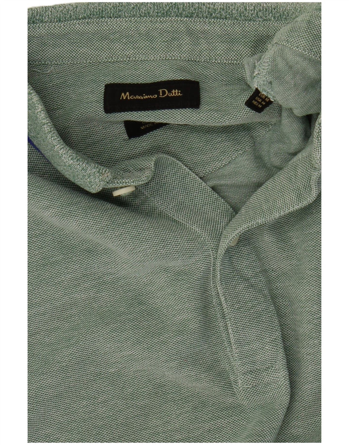 MASSIMO DUTTI Muška polo majica Srednje zelene fleke