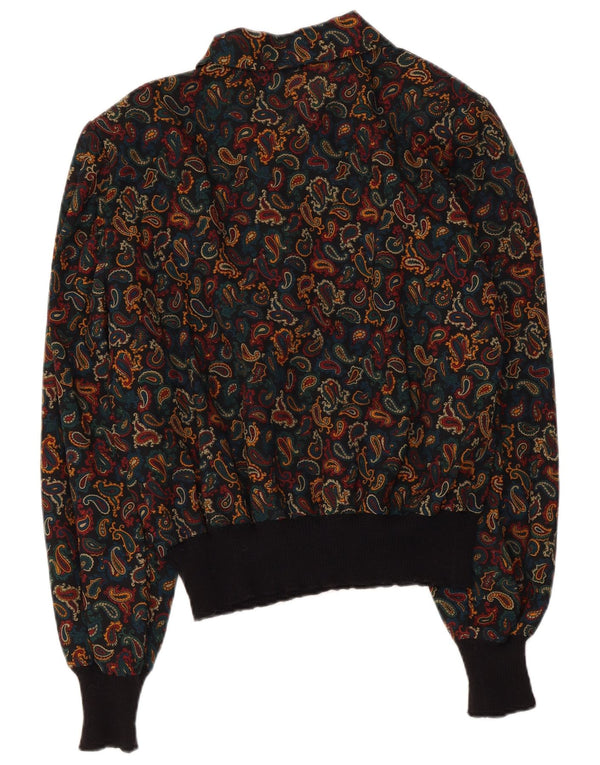 Vintage ženska majica dugih rukava UK 14 Veliki raznobojni paisley