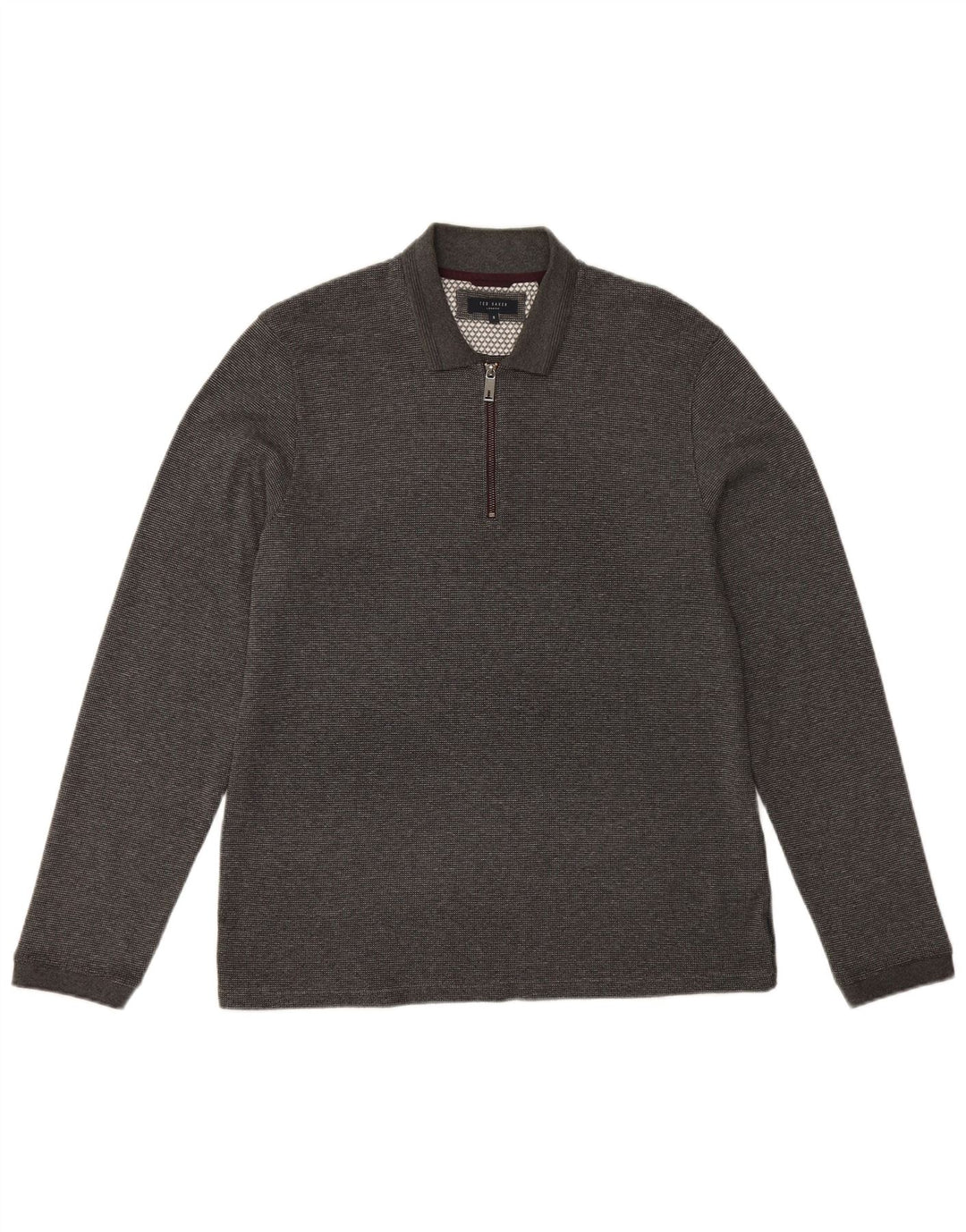 TED BAKER Muška Londonska polo majica dugih rukava Veličina 5 XL sivi pamuk