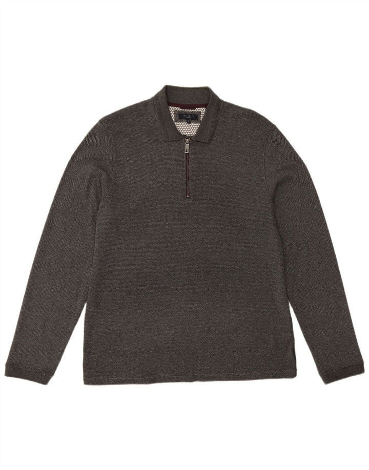 TED BAKER Muška Londonska polo majica dugih rukava Veličina 5 XL sivi pamuk