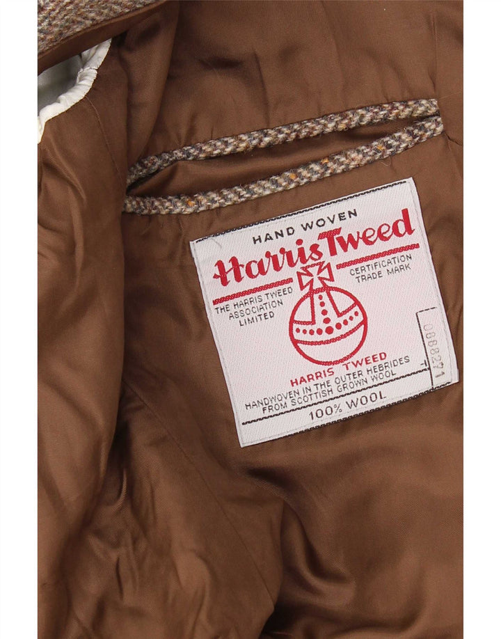 Harris Tweed Muški sako sa 2 gumba UK 42 XL Smeđa vuna riblja kost