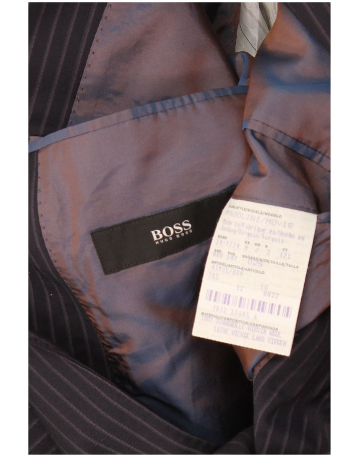 HUGO BOSS Muška jakna sa 2 gumba UK 42 XL tamnoplava prugasta