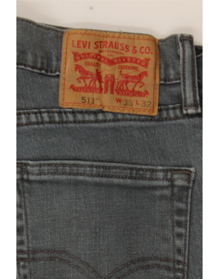 Levi's muške 511 uske traperice W33 L32 sivi pamuk