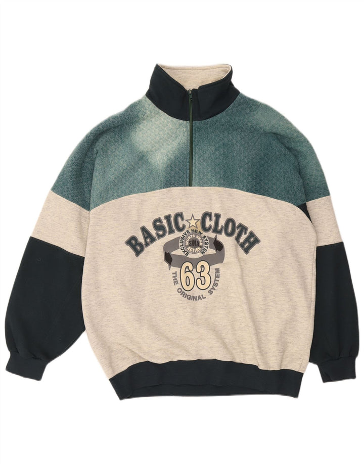 EXTE muški džemper s kratkim izrezom s patentnim zatvaračem, velika siva boja