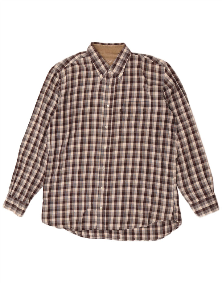 Barbour muška flanelska košulja, veliki smeđi karirani pamuk