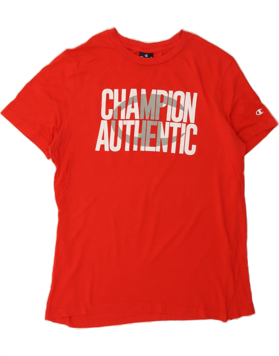 CHAMPION Mens Graphic T-Shirt Top Large Red Cotton Vintage Champion and Second-Hand Champion from Messina Hembry 