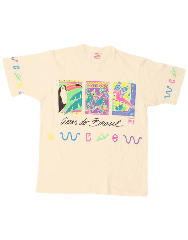 Vintage ženska majica s grafičkim motivima UK 18 XL bijela