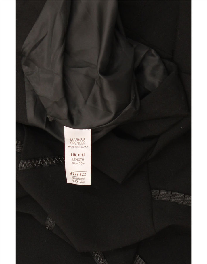 Marks & Spencer ženska suknja A-kroja UK 12 srednje W34 crna geometrijska