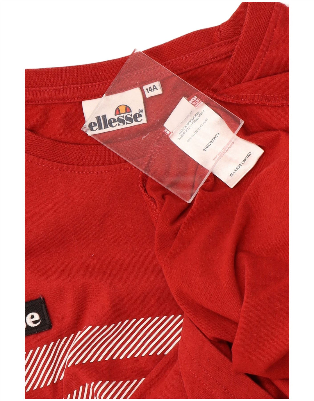 Ellesse majica dugih rukava za dječake 13-14 godina, pamuk na crvene pruge