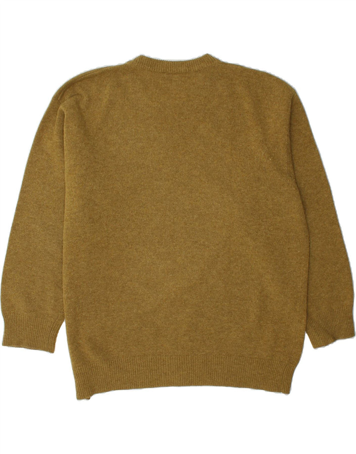 TRUSSARDI Mens Crew Neck Jumper Sweater XL Khaki Vintage Trussardi and Second-Hand Trussardi from Messina Hembry 