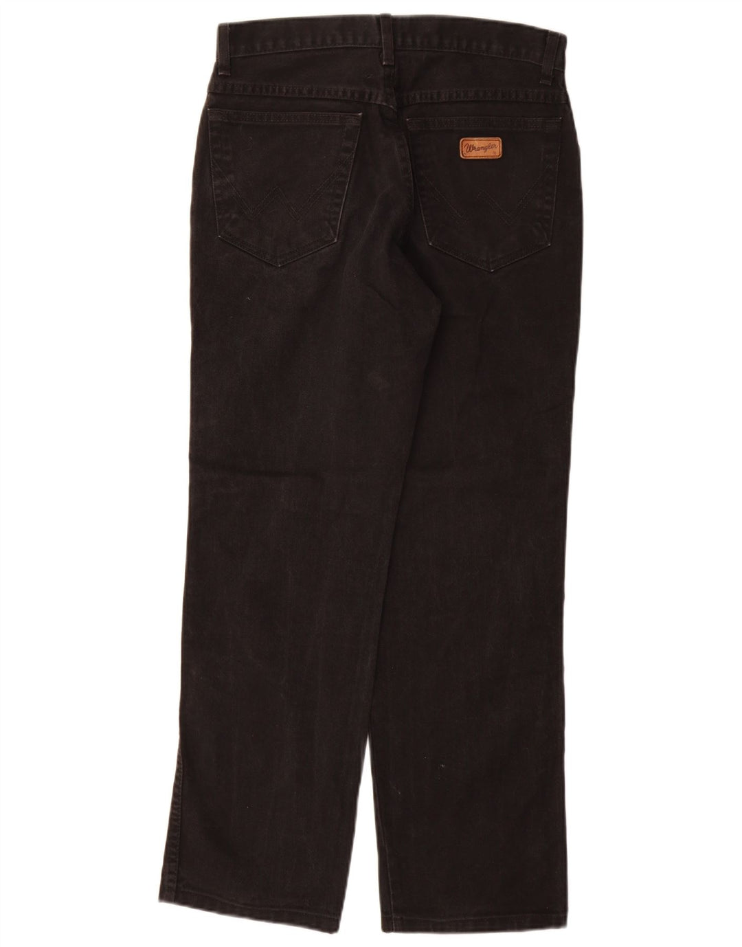 Wrangler muške teksaške ravne traperice W32 L30 crni pamuk