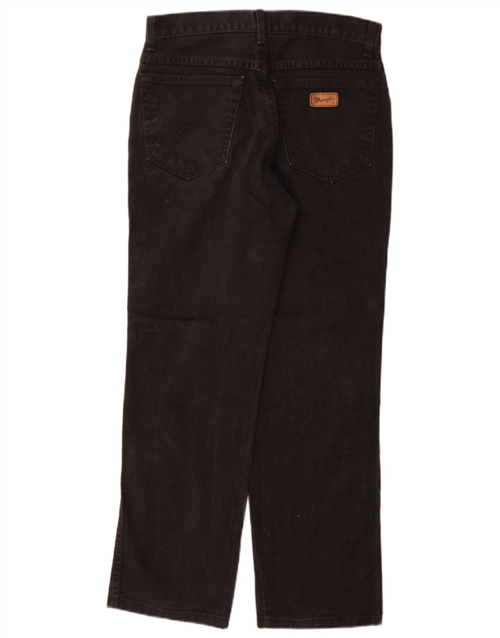 Wrangler muške teksaške ravne traperice W32 L30 crni pamuk