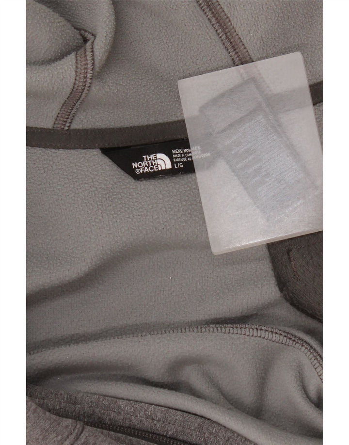The North Face muški pulover s kapuljačom na patentni zatvarač veliki sivi poliester