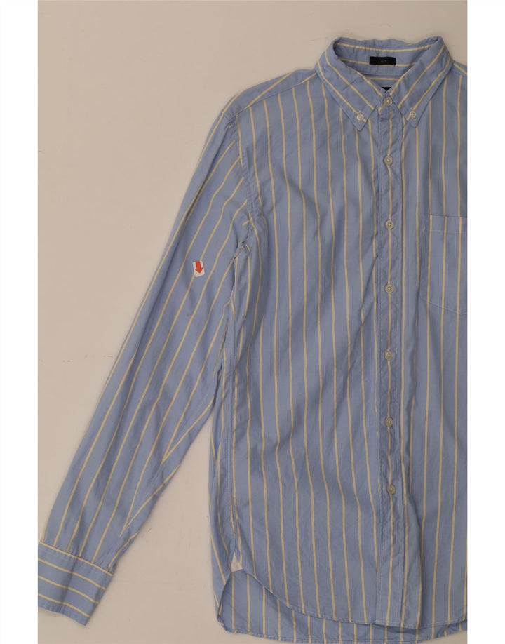 J. CREW Mens Slim Shirt Small Blue Striped Cotton Vintage J. Crew and Second-Hand J. Crew from Messina Hembry 