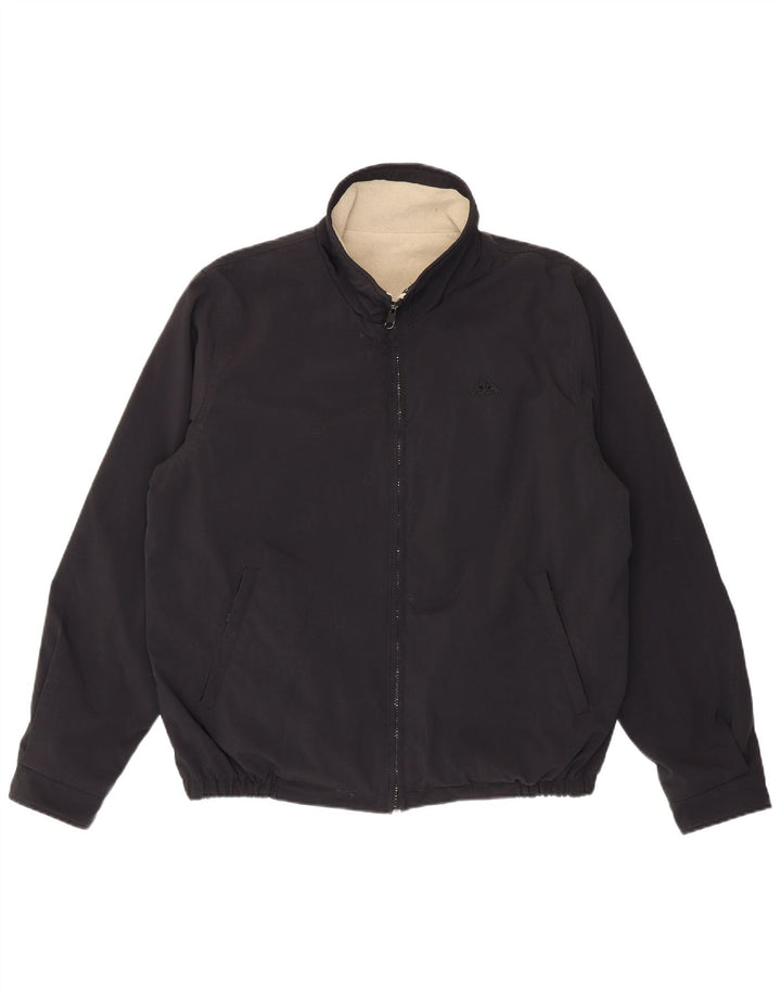 Kappa muška bomber jakna UK 40 veliki crni najlon