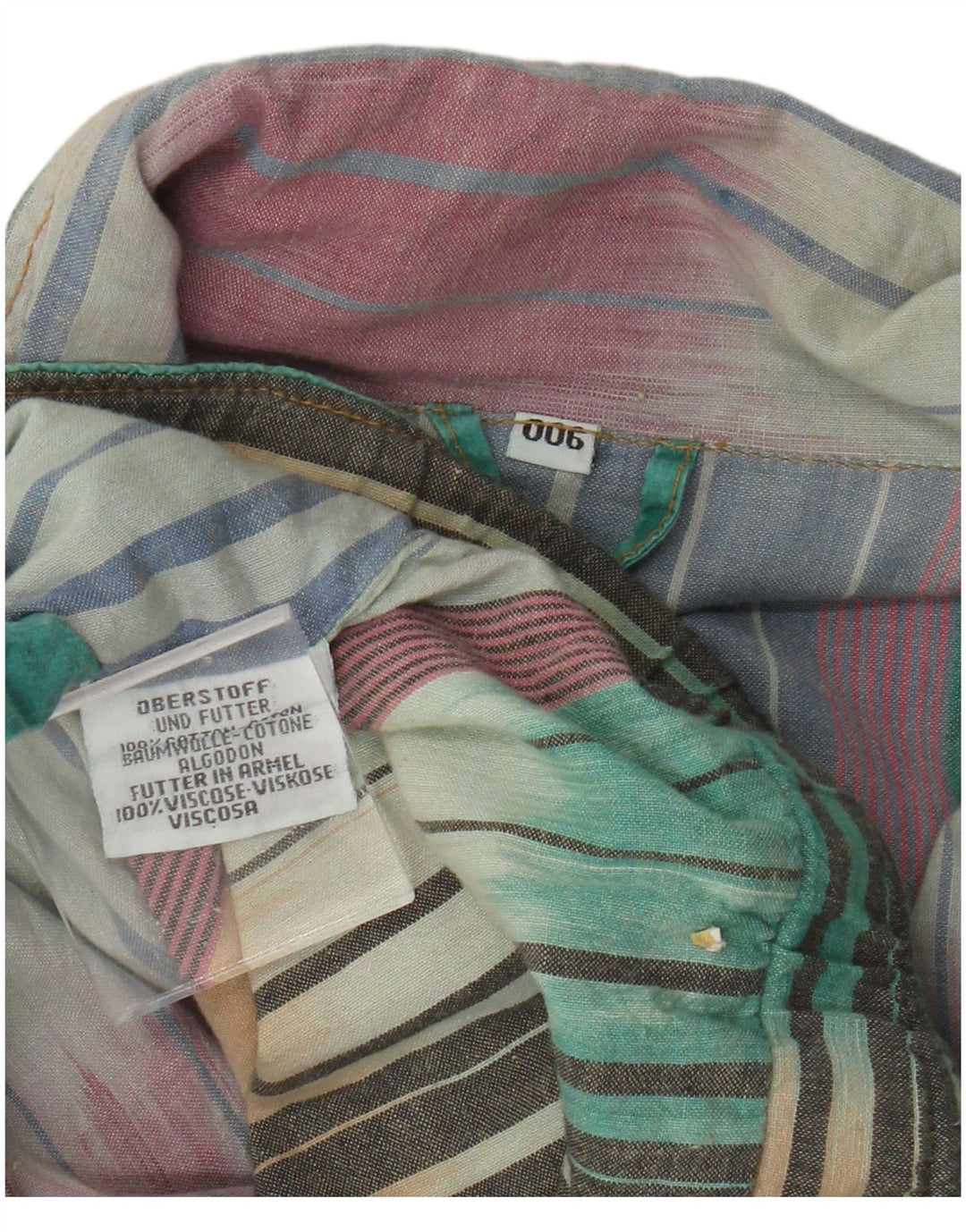 VINTAGE muška bomber jakna UK 42 XL pamuk na zelene pruge