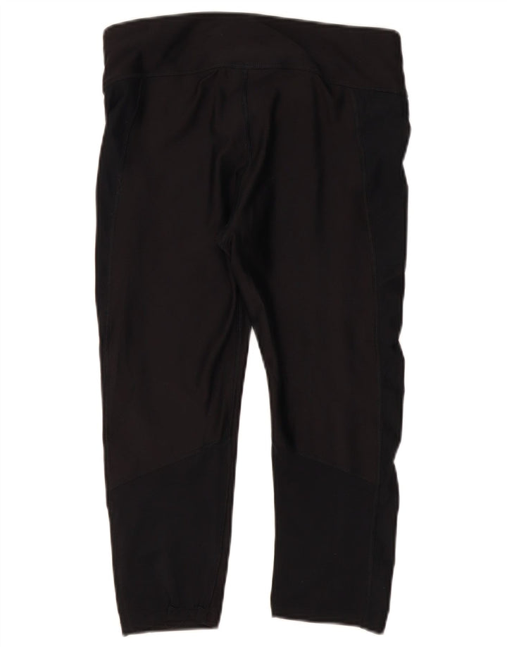 Under Armour Ženske Heat Gear Capri Leggings UK 12 Srednje crni poliester