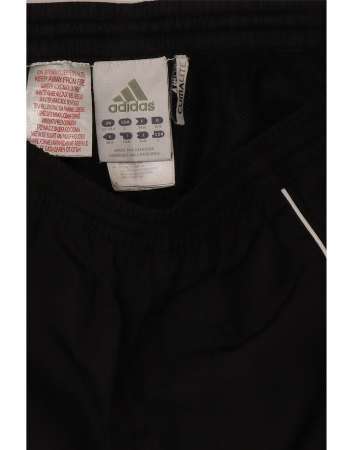ADIDAS Boys Climalite Trenirka Hlače Joggers 13-14 Years Black