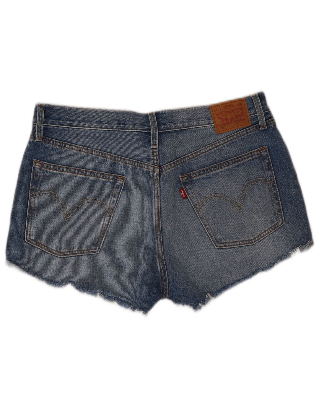 LEVI'S ženske kratke traper hlače 501 W30 srednje plavi pamuk