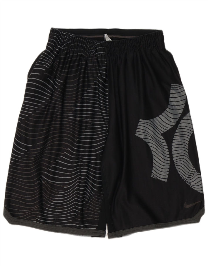 NIKE Muške Dri Fit Sportske Kratke Hlače Veliki Crni Geometrijski Poliester