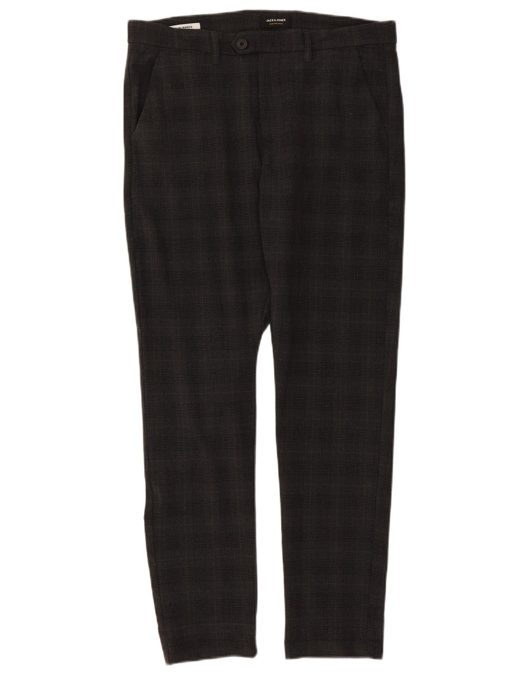 Jack & Jones muške uske hlače Marco W34 L32 sivi karirani poliester