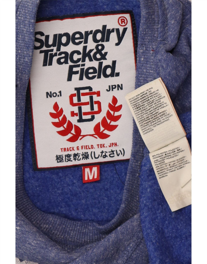 SUPERDRY Ženska majica s kratkim rukavima za atletiku UK 14 srednje plava s pjegama