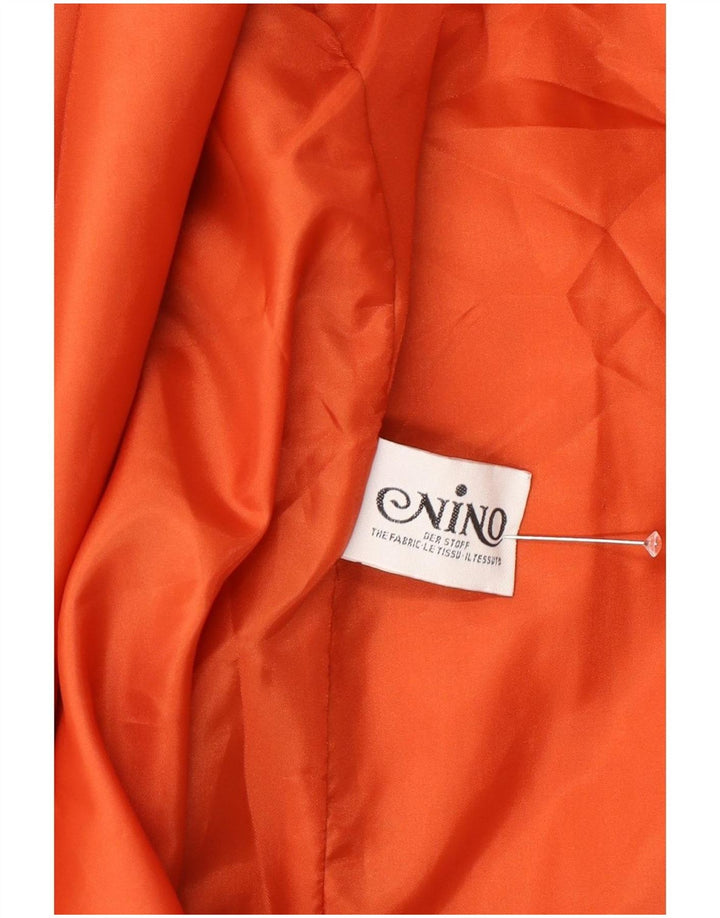 NINO Ženska jakna s dvostrukim kopčanjem UK 16, veliki narančasti poliester