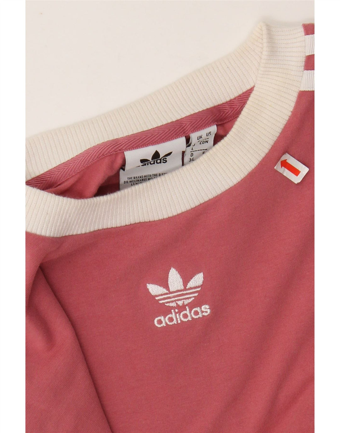 ADIDAS ženska majica dugih rukava UK 8 Mala ružičasta pamuk