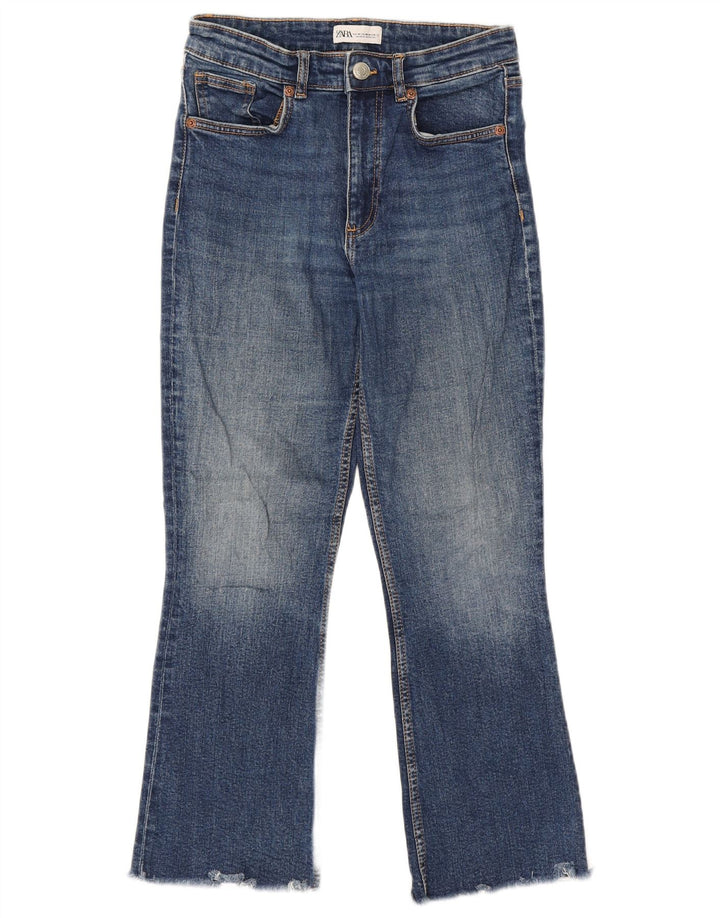 Zara ženske crop bootcut traperice EU 38 male W28 L25 plave