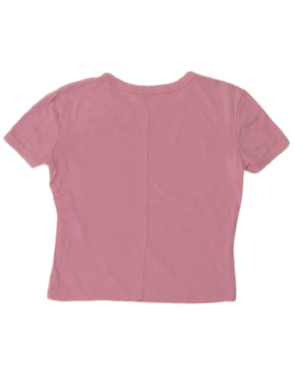 Zara ženska majica kratkih rukava UK 10 Small Pink Cotton