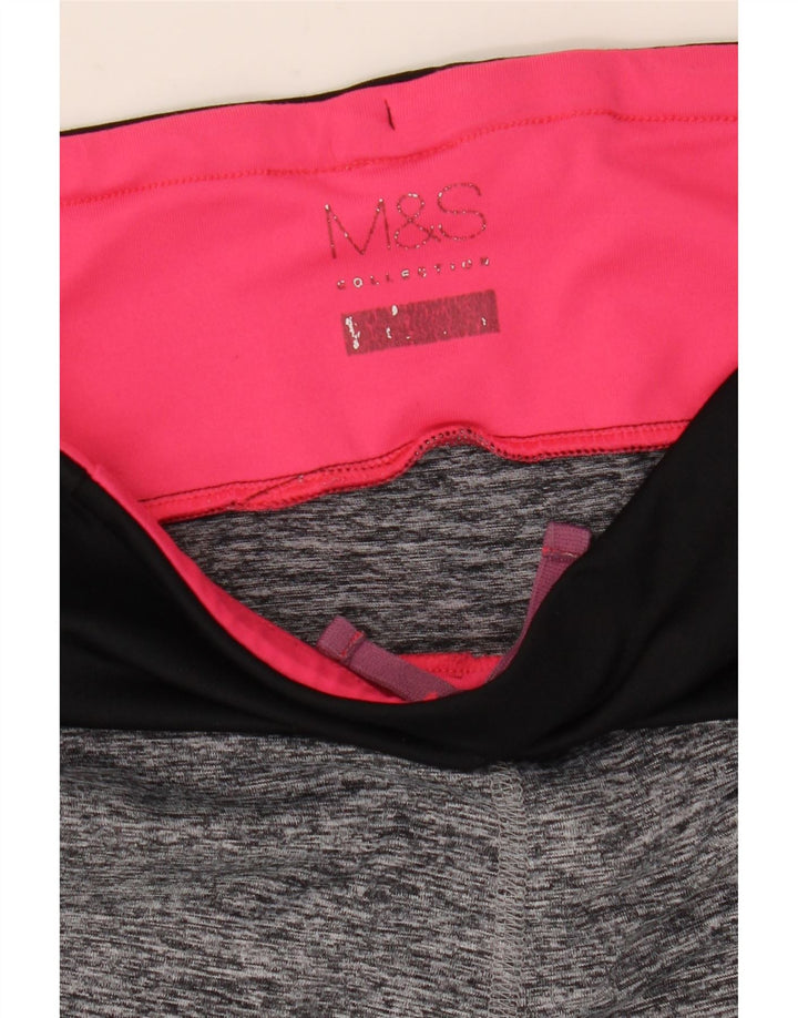 MARKS & SPENCER Ženske kapri tajice UK 10 Small Gray Colourblock
