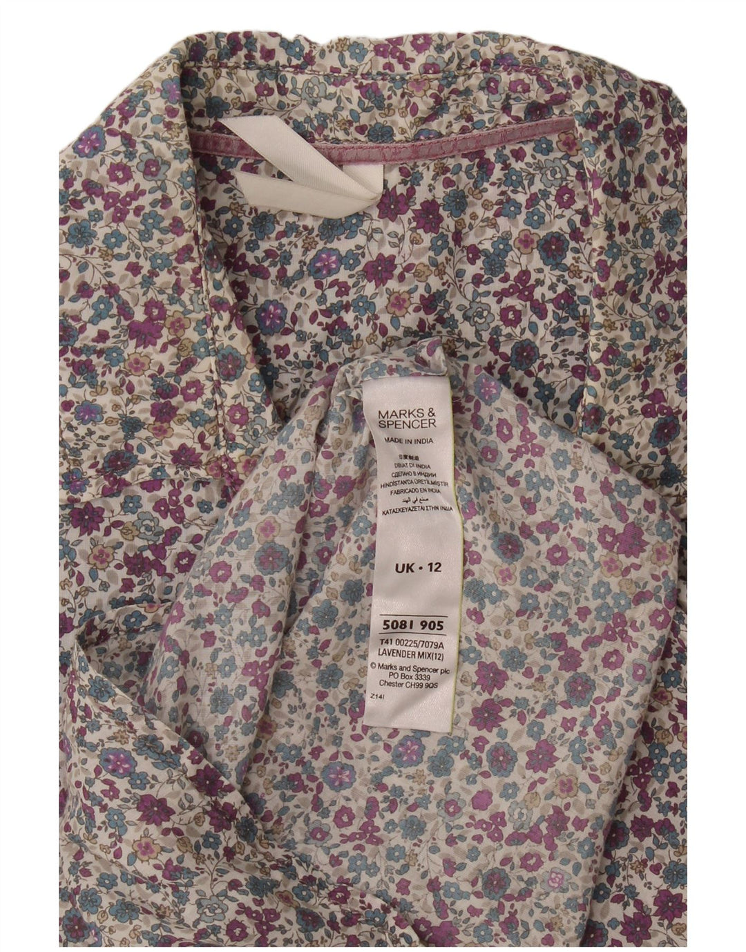 Marks & Spencer ženska košulja UK 12 srednje raznobojni cvjetni pamuk