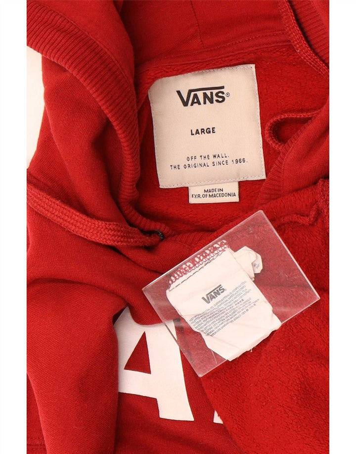 Vans muška majica s kapuljačom s kapuljačom, veliki crveni pamuk