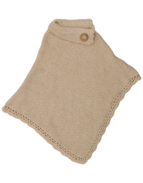 VINTAGE ženski pončo džemper jedne veličine od bijele vune