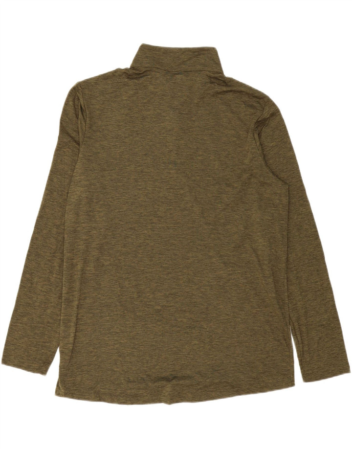 RUSSELL ATHLETIC Mens Zip Neck Pullover Tracksuit Top UK 42/44 Large Khaki Vintage Russell Athletic and Second-Hand Russell Athletic from Messina Hembry 