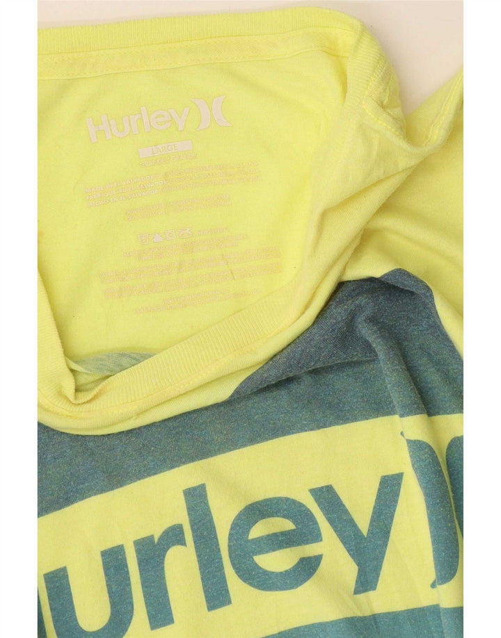 Muška majica s grafičkim motivima Hurley, veliki žuti poliester