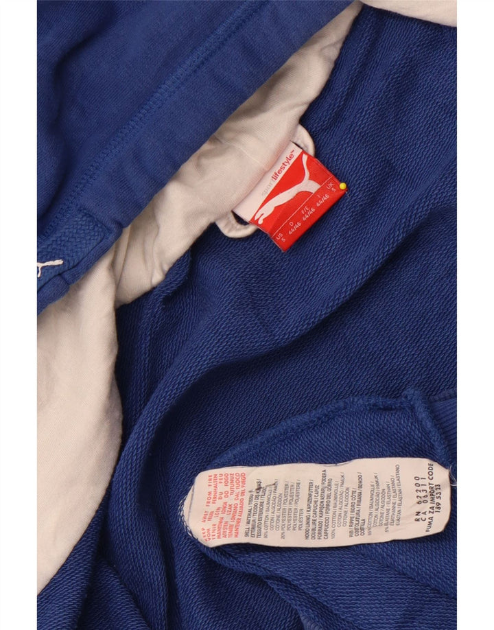 Puma muški pulover s kapuljačom s patentnim zatvaračem, mali plavi pamuk