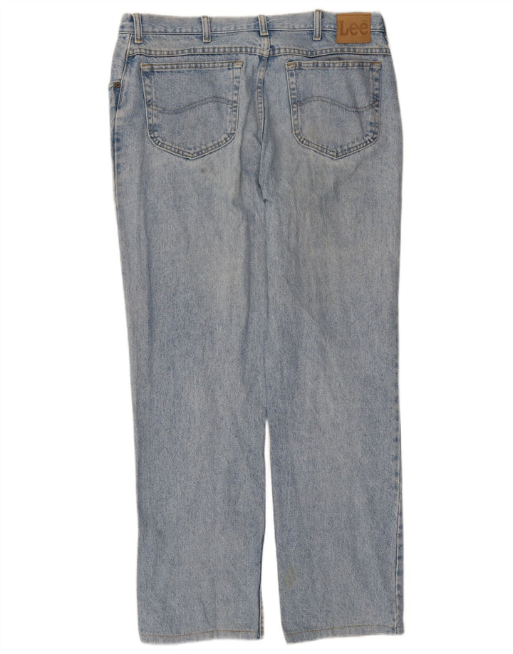 LEE Mens Straight Jeans W38 L34 Blue Cotton
