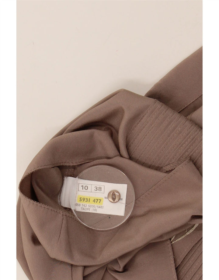 VINTAGE Womens Oversized Shirt Blouse UK 10 Small Beige Polyester Vintage Vintage and Second-Hand Vintage from Messina Hembry 