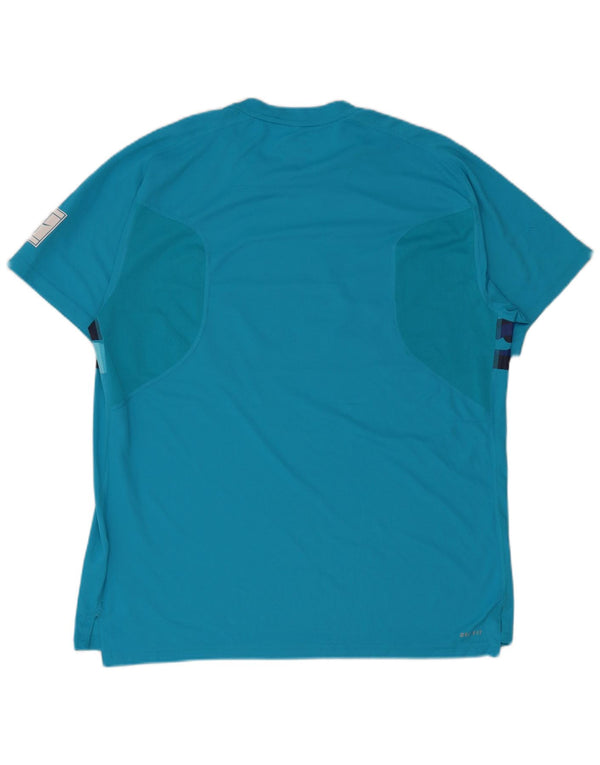 Nike Dri Fit Graphic T-Shirt Top XL Plava Kamuflažna Poliesterska