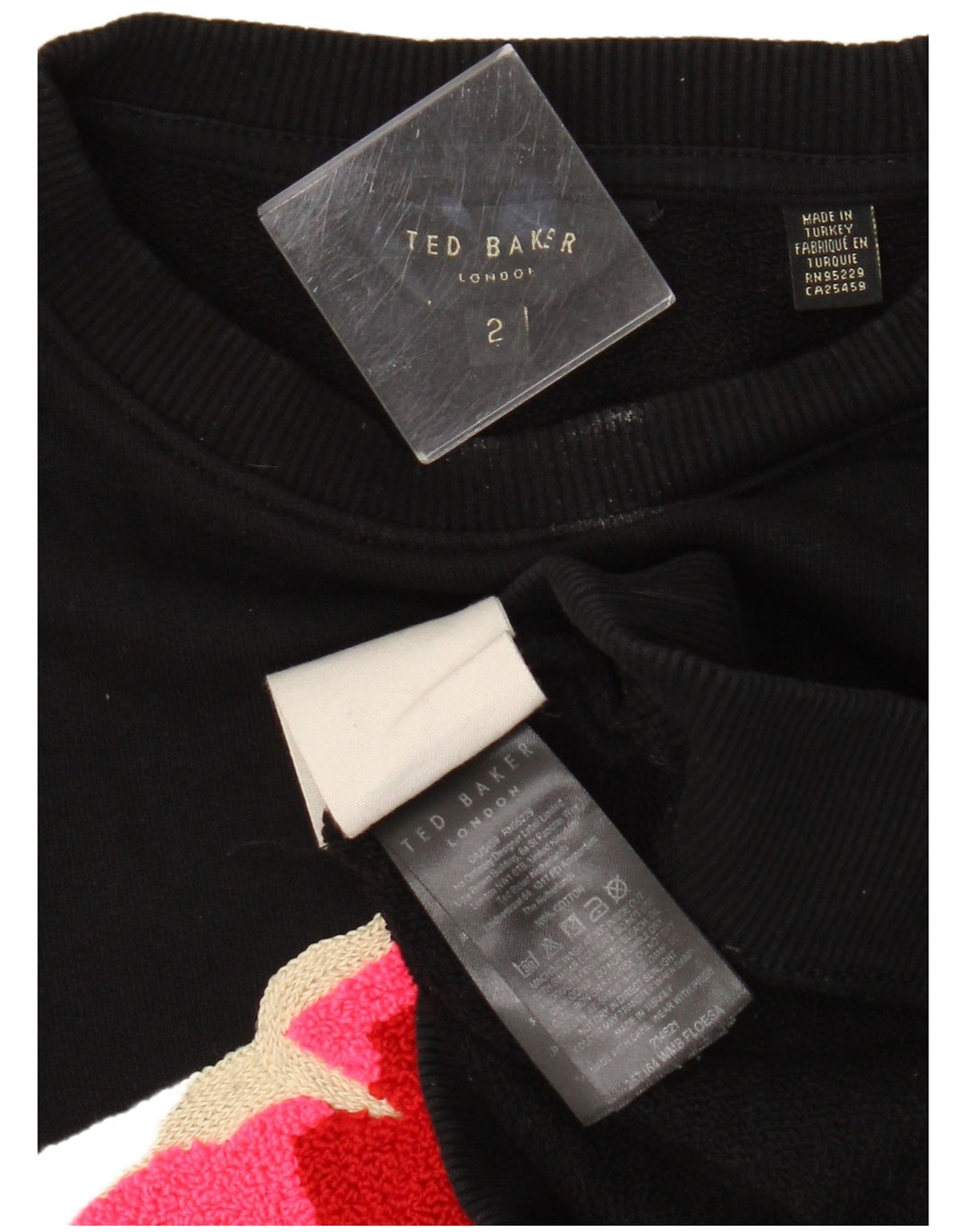 Ted Baker Ženski džemper s okruglim izrezom veličine 2, mali crni