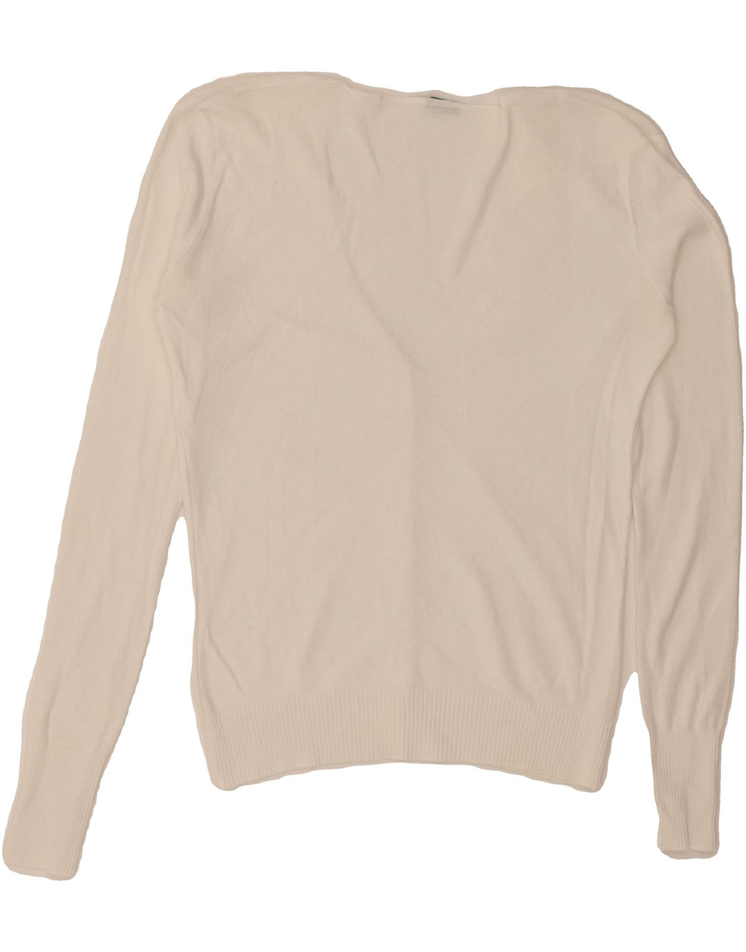 BENETTON Womens Cardigan Sweater UK 14 Medium White Vintage Benetton and Second-Hand Benetton from Messina Hembry 