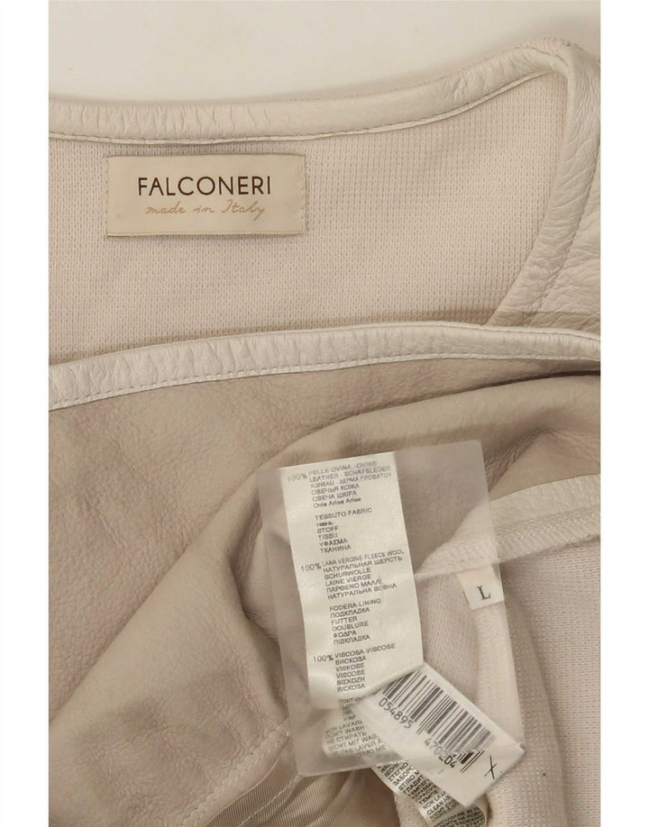 Falconeri ženska kožna jakna UK 14 Large Beige