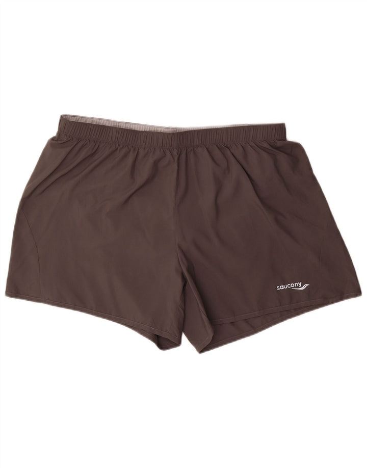 Saucony muške sportske kratke hlače XL sivi poliester