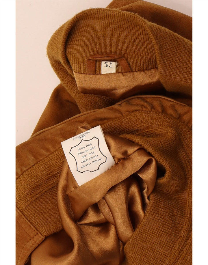 Vintage muška bomber jakna od brušene kože IT 52 XL smeđa koža