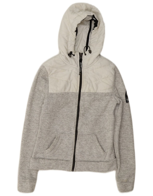 Superdry ženska gornja jakna trenirke s kapuljačom UK 6 XS siva boja